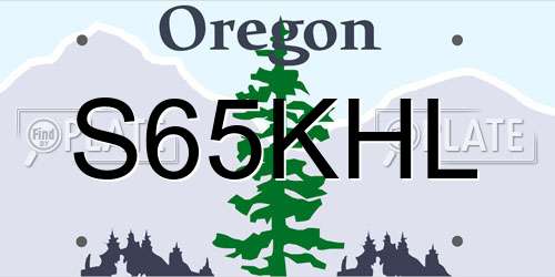 S65KHL Oregon License Plate