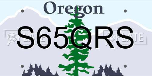S65QRS Oregon License Plate