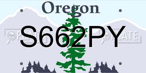 S662PY Oregon License Plate