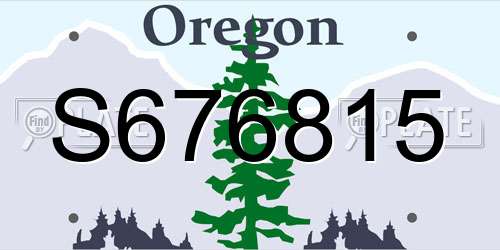 S676815 Oregon License Plate