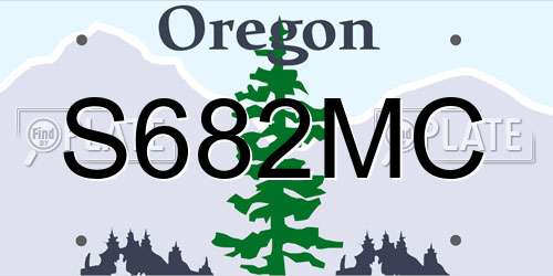 S682MC Oregon License Plate