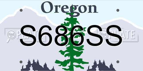 S686SS Oregon License Plate