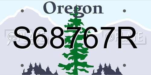 S68767R Oregon License Plate