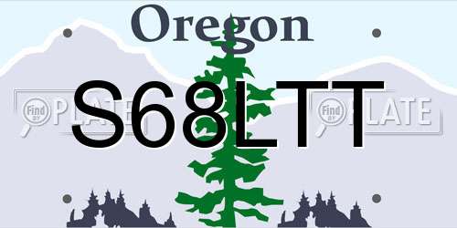 S68LTT Oregon License Plate