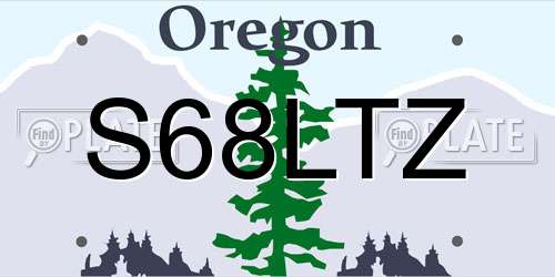 S68LTZ Oregon License Plate