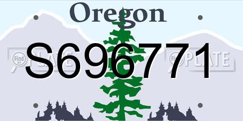 S696771 Oregon License Plate