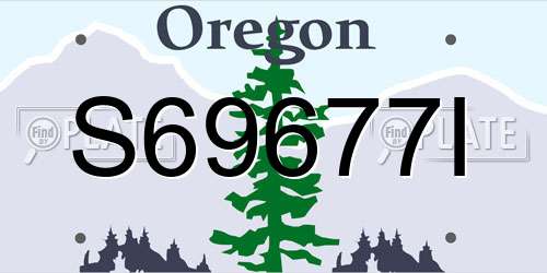 S69677I Oregon License Plate