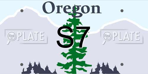 S7 Oregon License Plate