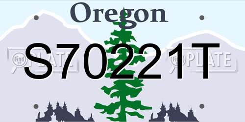 S70221T Oregon License Plate