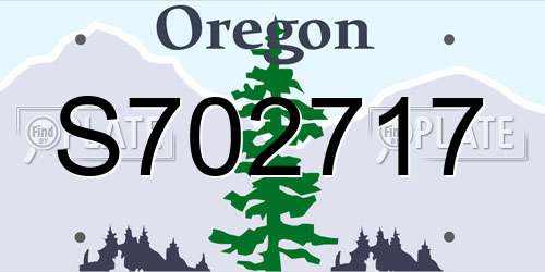 S702717 Oregon License Plate