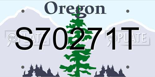 S70271T Oregon License Plate