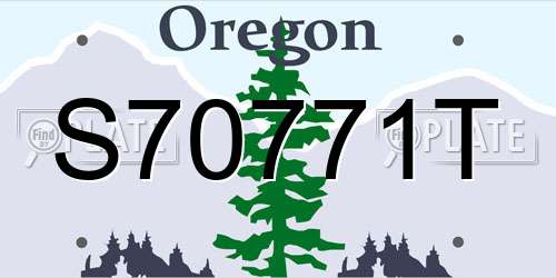 S70771T Oregon License Plate