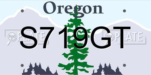 S719GT Oregon License Plate
