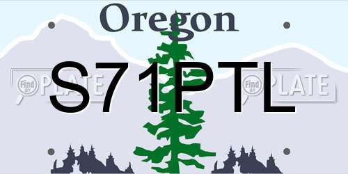 S71PTL Oregon License Plate