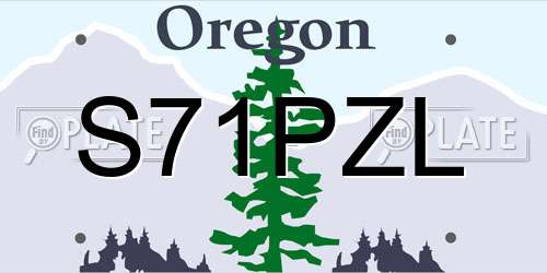 S71PZL Oregon License Plate