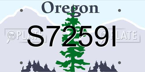 S7259I Oregon License Plate