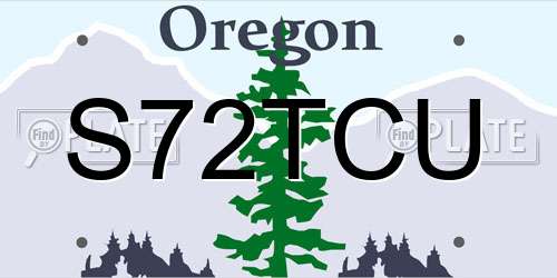 S72TCU Oregon License Plate