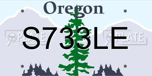 S733LE Oregon License Plate