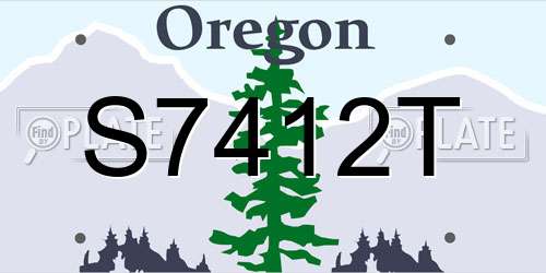 S7412T Oregon License Plate