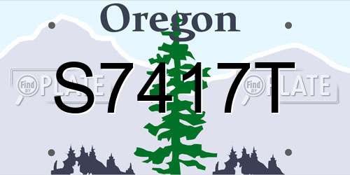S7417T Oregon License Plate