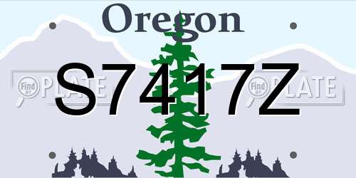 S7417Z Oregon License Plate