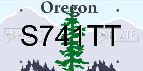 S741TT Oregon License Plate