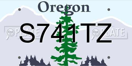 S741TZ Oregon License Plate