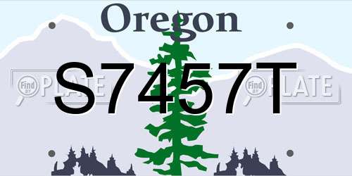 S7457T Oregon License Plate