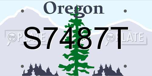S7487T Oregon License Plate