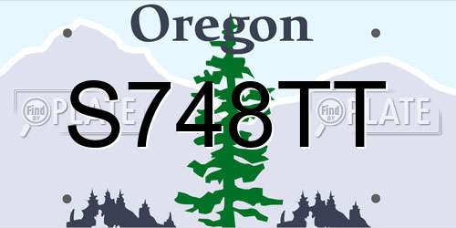 S748TT Oregon License Plate