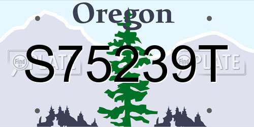 S75239T Oregon License Plate