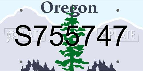 S755747 Oregon License Plate