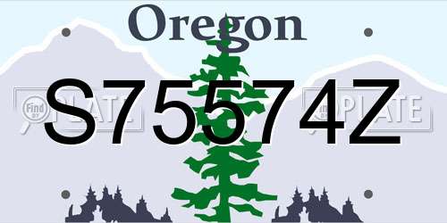 S75574Z Oregon License Plate