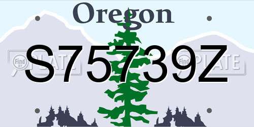S75739Z Oregon License Plate
