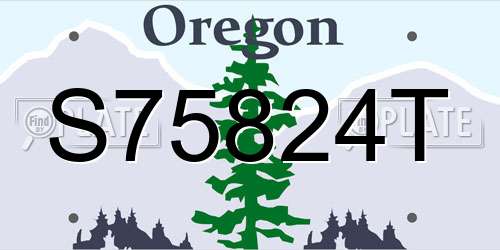 S75824T Oregon License Plate