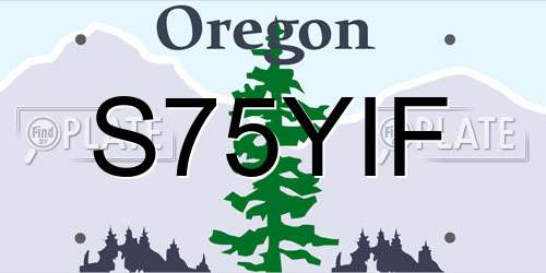 S75YIF Oregon License Plate