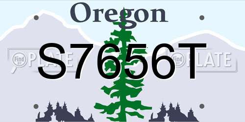 S7656T Oregon License Plate