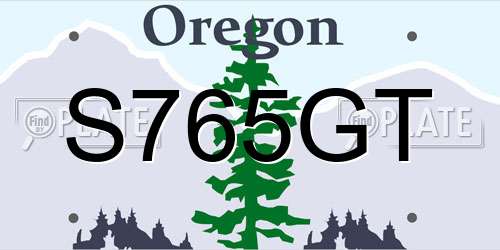 S765GT Oregon License Plate