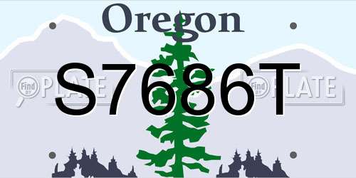 S7686T Oregon License Plate