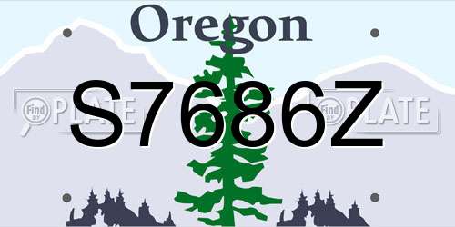 S7686Z Oregon License Plate
