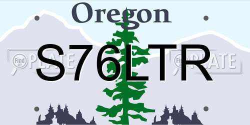 S76LTR Oregon License Plate