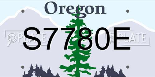S7780E Oregon License Plate