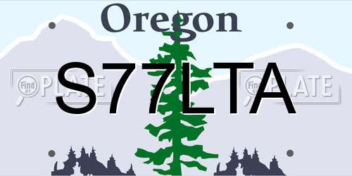 S77LTA Oregon License Plate