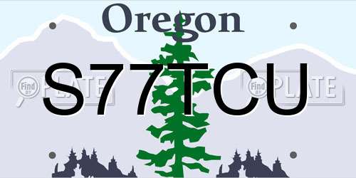 S77TCU Oregon License Plate