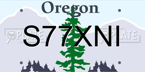 S77XNI Oregon License Plate