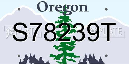 S78239T Oregon License Plate