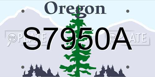 S7950A Oregon License Plate