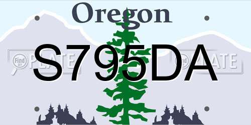S795DA Oregon License Plate