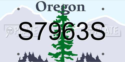 S7963S Oregon License Plate