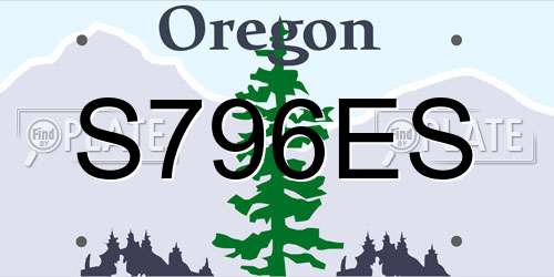 S796ES Oregon License Plate